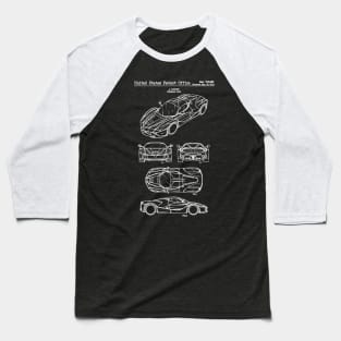 Ferrari S.P.A Enzo Patent White Baseball T-Shirt